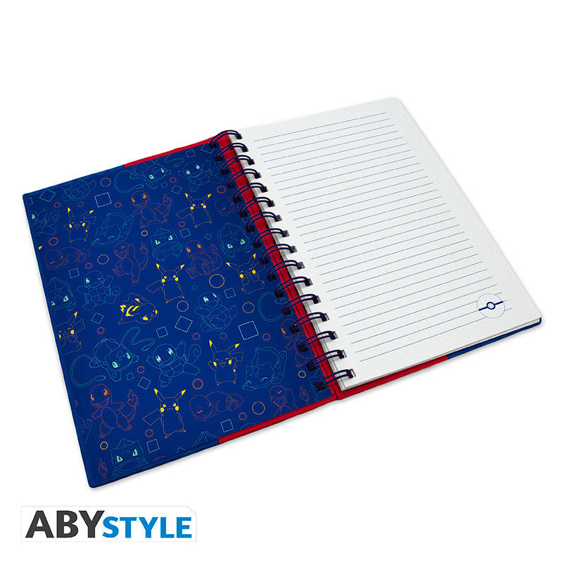 Pokemon Notebook A5 Spiral Pikachu, Bulbasaur, Squirtle, Charmander
