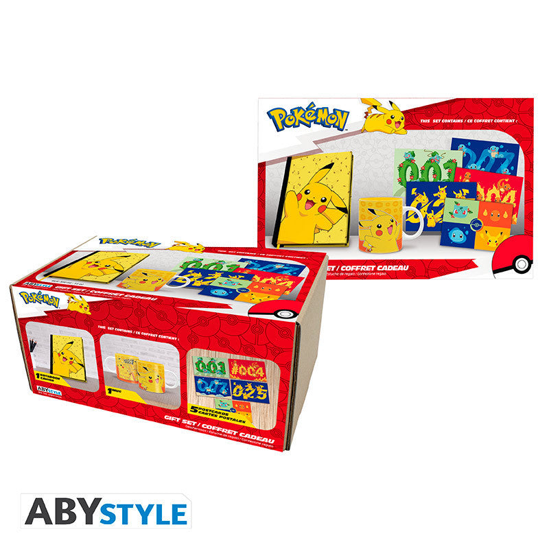 Pokemon Gift Set A5 Notebook + Mug 320ml + Postcards Pikachu