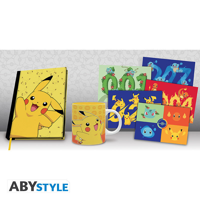 Pokemon Gift Set A5 Notebook + Mug 320ml + Postcards Pikachu